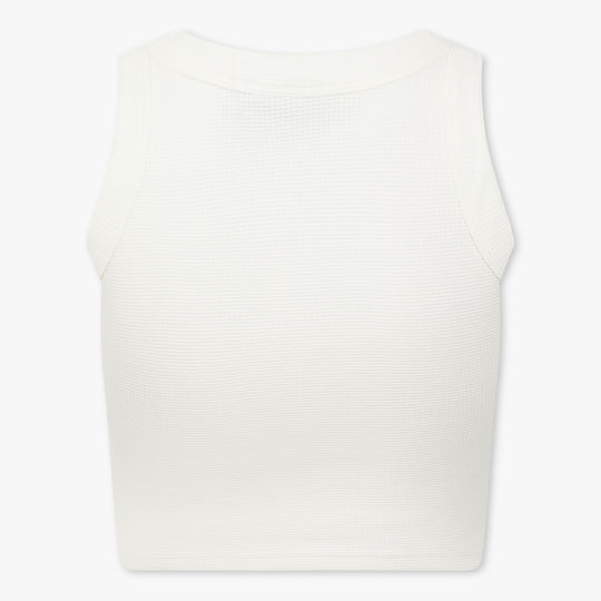 Cropped Waffle-Knit Vest