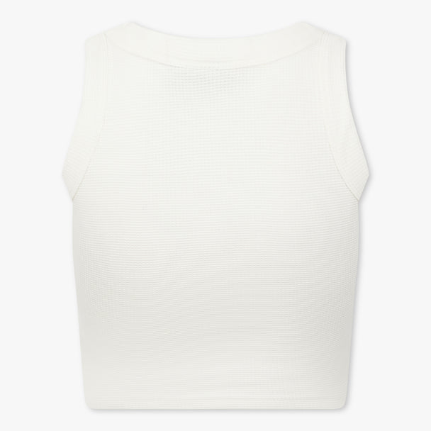 Cropped Waffle-Knit Vest