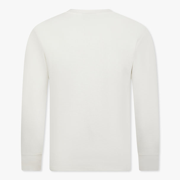 Waffle-Knit Long Sleeve Shirt