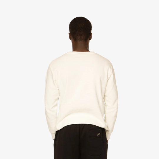 Waffle-Knit Long Sleeve Shirt