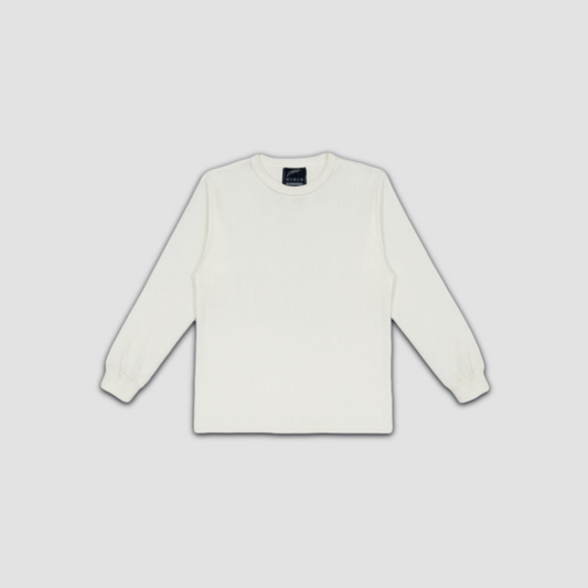 Waffle-Knit Long Sleeve Shirt