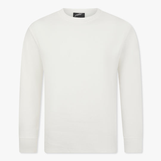 Waffle-Knit Long Sleeve Shirt