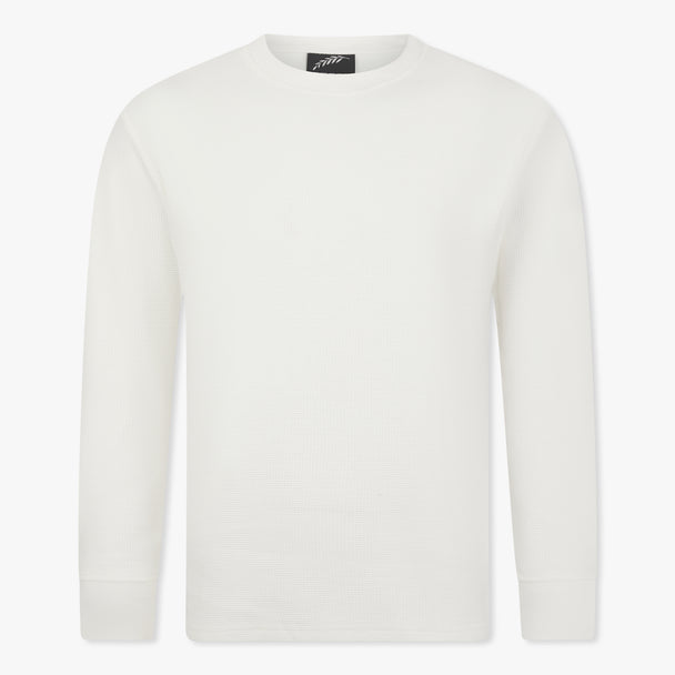 Waffle-Knit Long Sleeve Shirt
